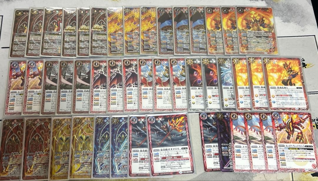 バトスピ 烈火デッキ 40枚+差し替えパーツ付+二重スリーブ付