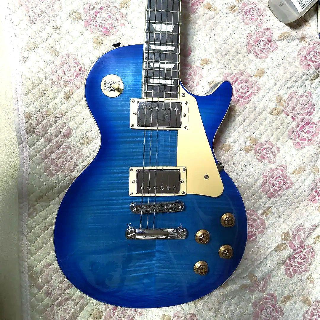 お*ら様 ☆Gibs〇n Les Paul Standard ブルーcopymo