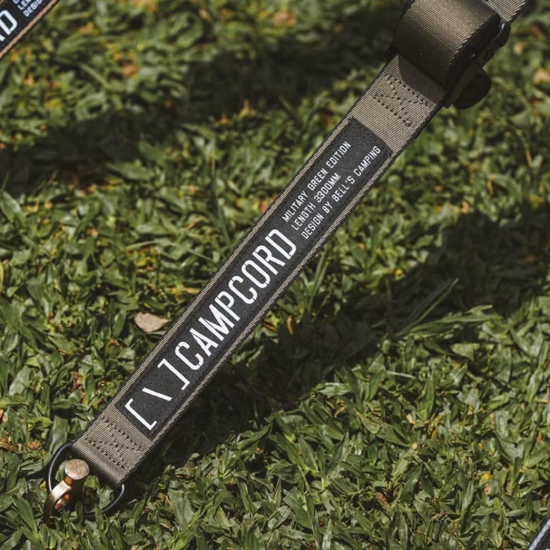 CAMPCORD 機能ガイロープ　台湾ガレージ　アーミーグリーン　４本2セット