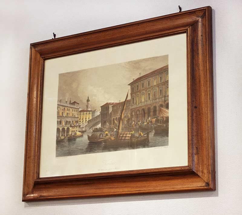 イタリア 額絵 ベネチア柄 エッチング アンティーク 古典 TOS-1517
