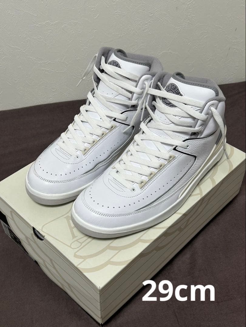 NIKE Air Jordan 2 ホワイト&セメントグレー　29cm