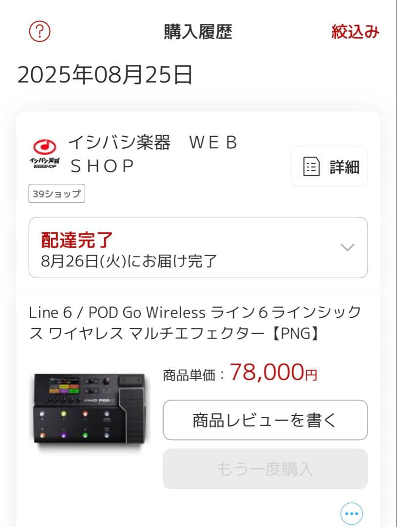 LINE 6 POD GO WIRELESS ギターエフェクター