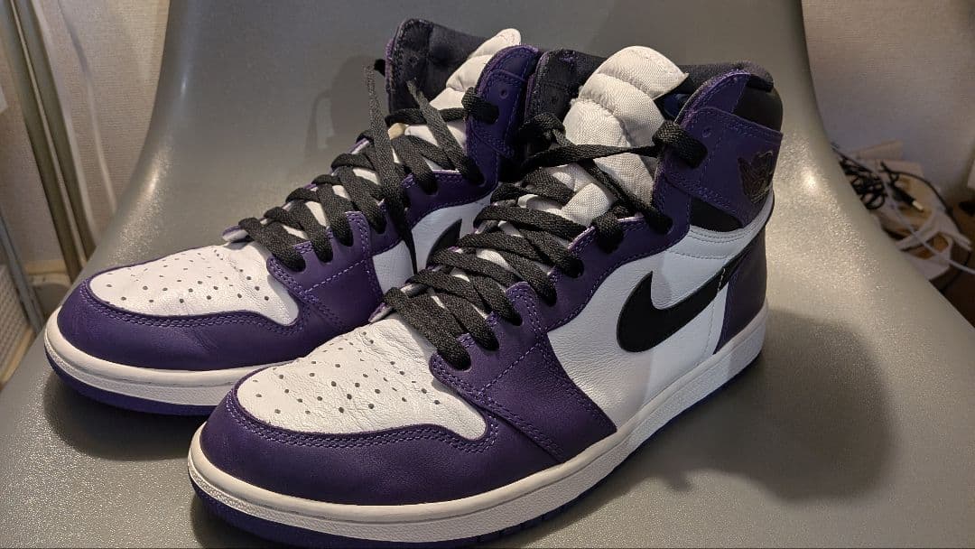 シューズ(男性用) NIKE AIR JORDAN 1 HIGH OG COURT PURPLE