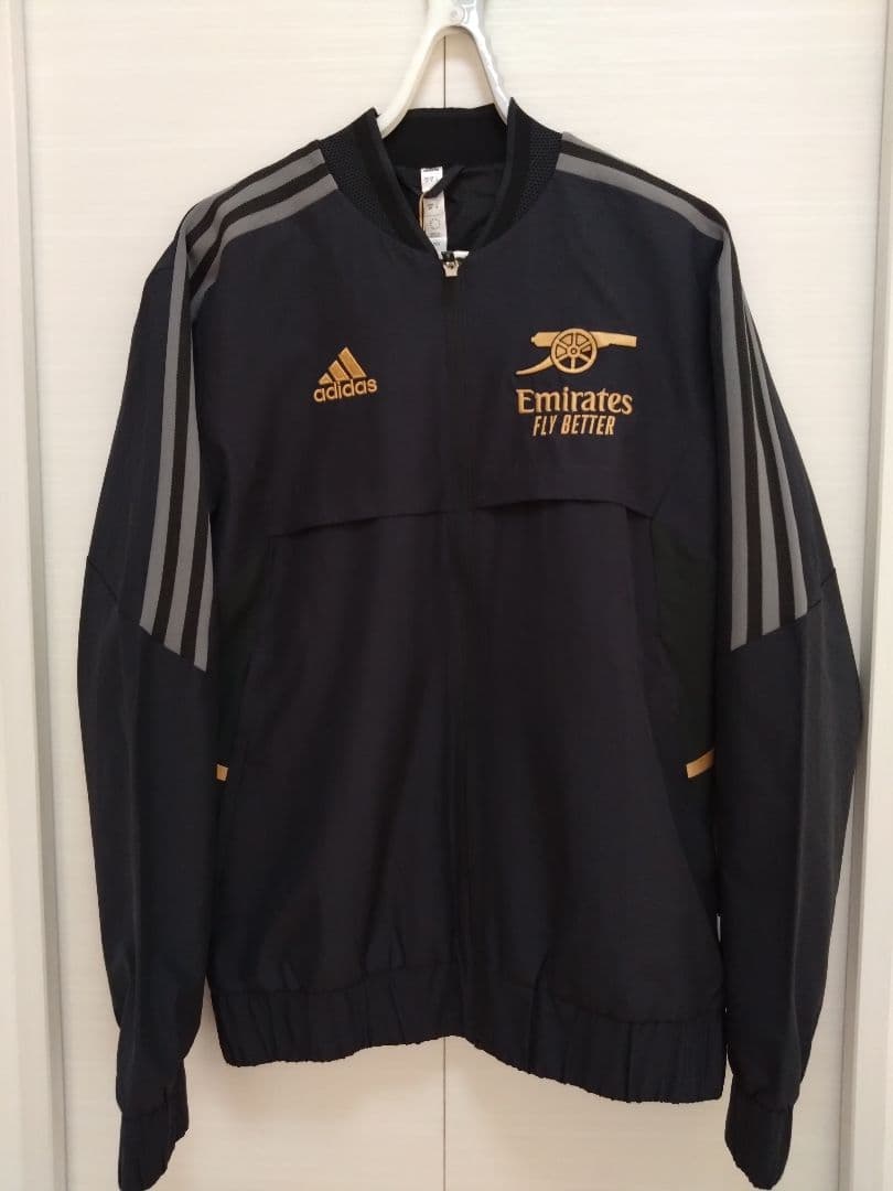 【タグ付き新品】アーセナル アンセムジャケット 22/23黒金