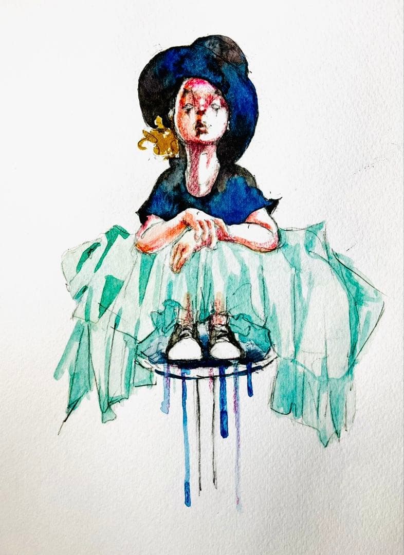 イラスト　オリジナル画　水彩画　自作画　真作