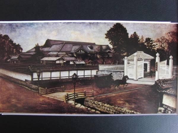 高橋由一、宮城県庁門前図、希少な額装用画集画、状態良好