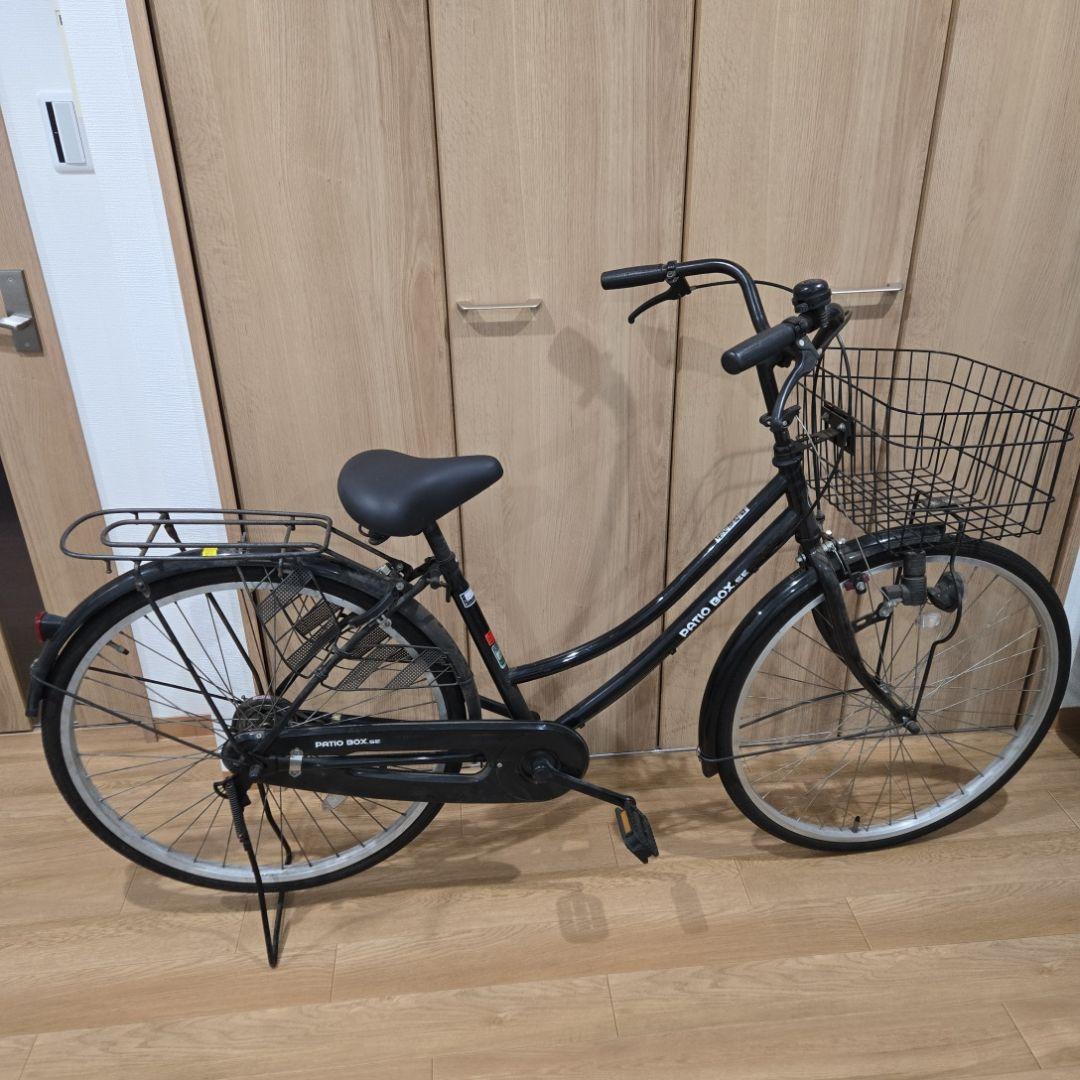 下関市引取限定 自転車 26インチ 黒 ライト付き 鍵付き