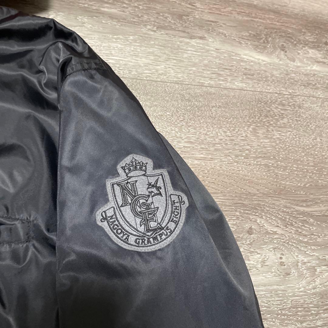 希少品 名古屋グランパスエイト NGE エンブレムワッペン刺繍 ベンチコート 黒