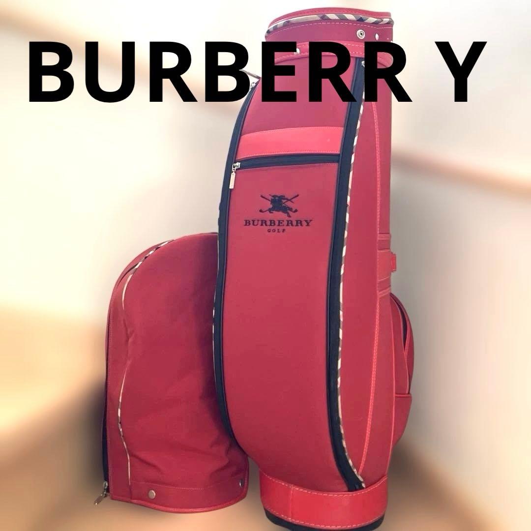 希少　BURBERRY GOLF バーバリーゴルフキャディーバッグ　レッド