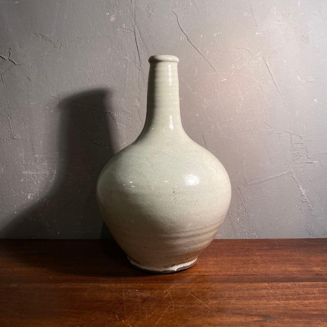 骨董品 白磁徳利 一輪挿し 朝鮮 古伊万里 釉薬 江戸 酒器 花器