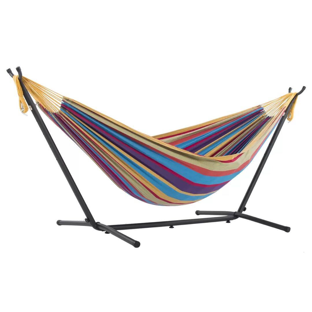 ★新品未使用★VIERE ダブルサイズで大きめのハンモック・スタンド付