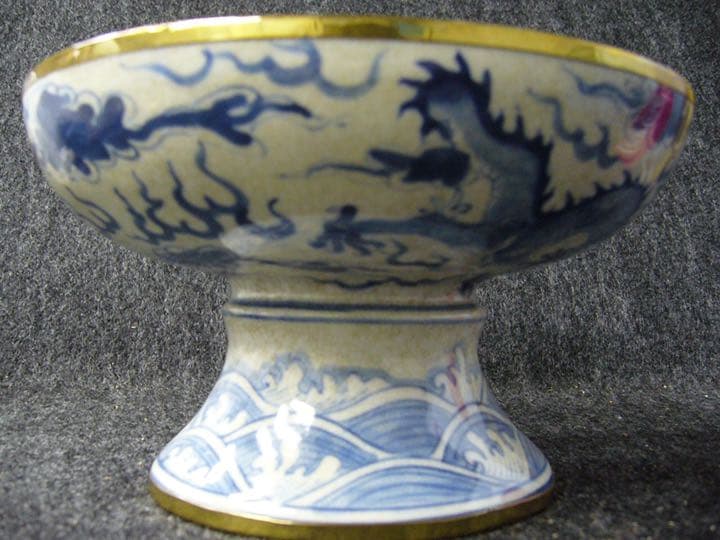 中国古磁器　清青花高碗