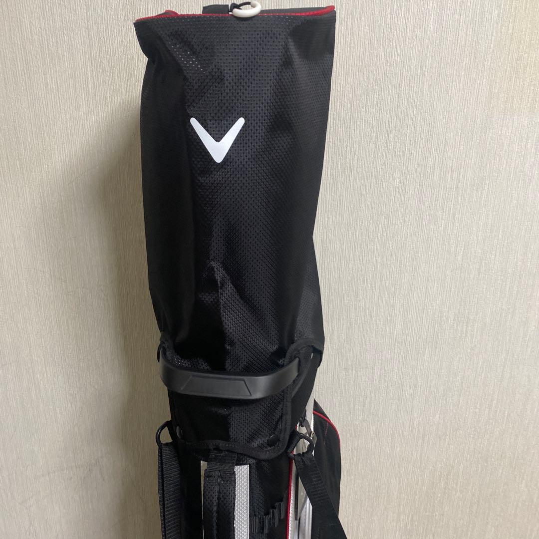 CHEV キャディバッグ 黒/白/赤