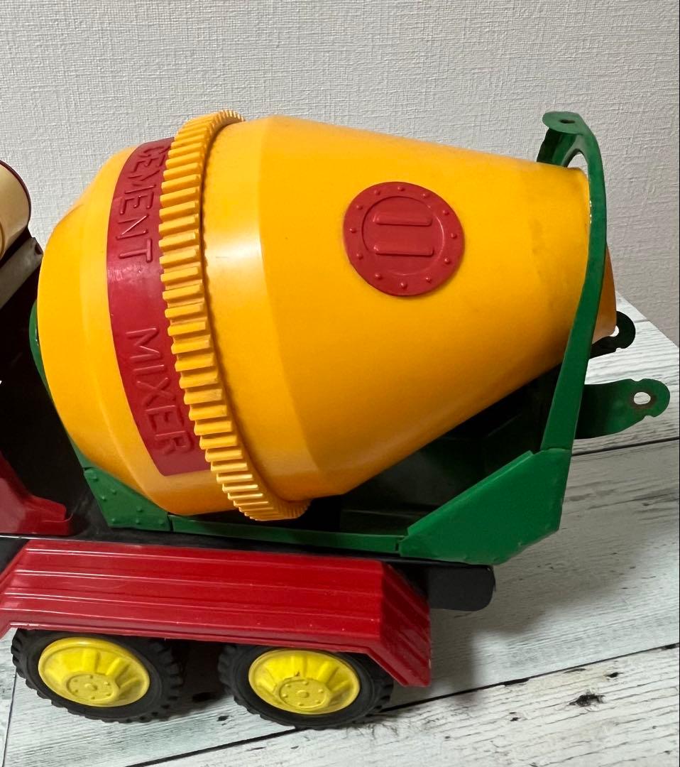 特大　昭和レトロ　ブリキ製トラック（日本製、アサヒ玩具製）　セメントミキサー車