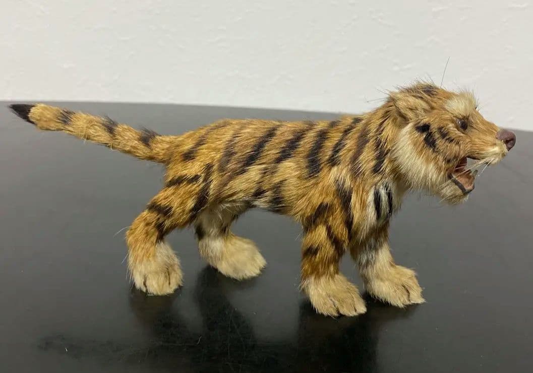 希少品　虎　剥製風　置物　リアル　オブジェ　ヴィンテージ　m7