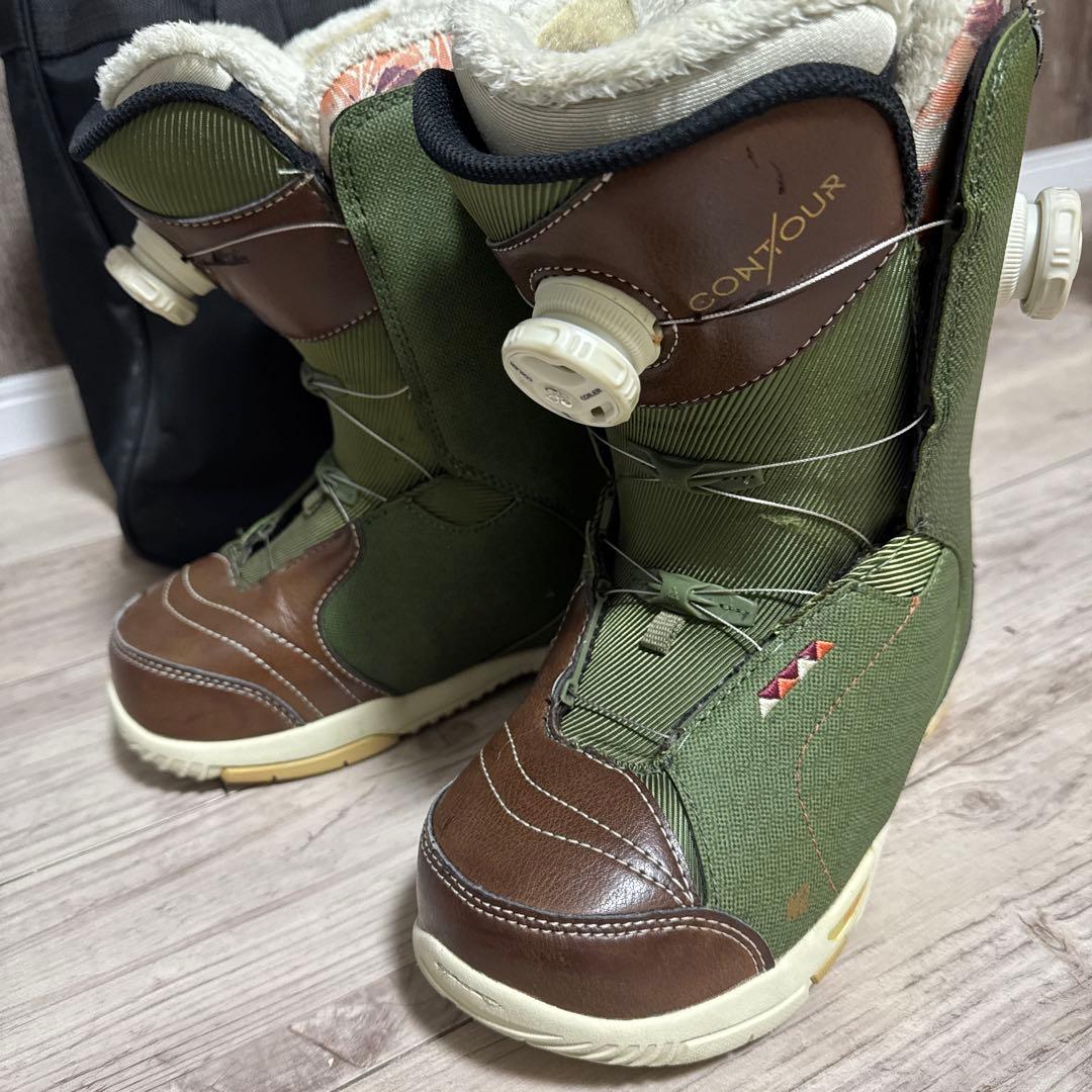 K2 CONTOUR スノーボードブーツ 女性用 オリーブグリーン/ブラウン