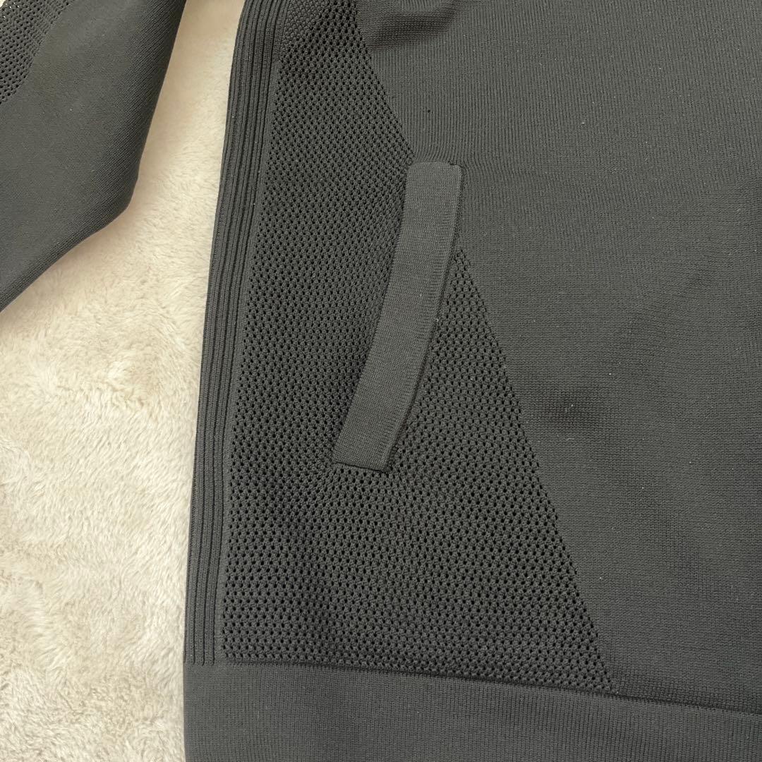 【美品】マスターバニーニットジケット　メッシュ　背面ロゴ　メンズゴルフウェア　4