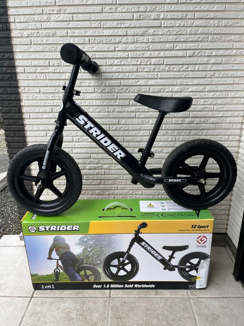 STRIDER 12 Sport バランスバイク 黒　ストライダー