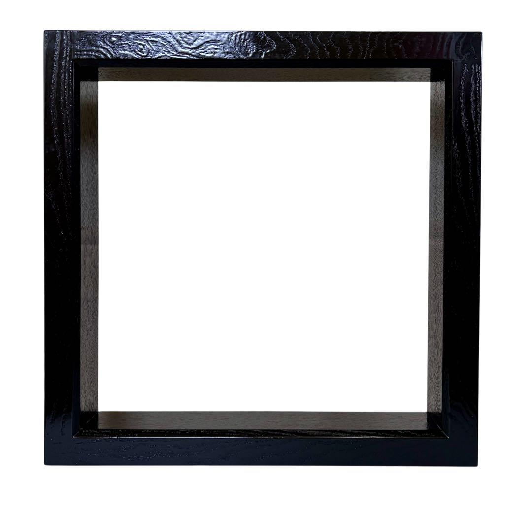 茶道具　炉縁　掻き合わせ　柿合塗り　黒　漆塗り　未使用品