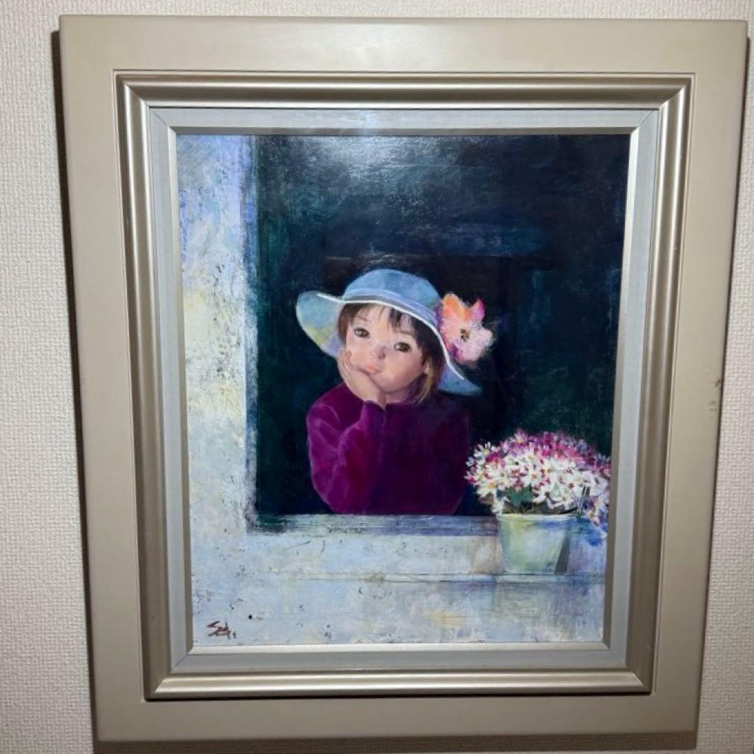 肉筆油彩画　作者不詳