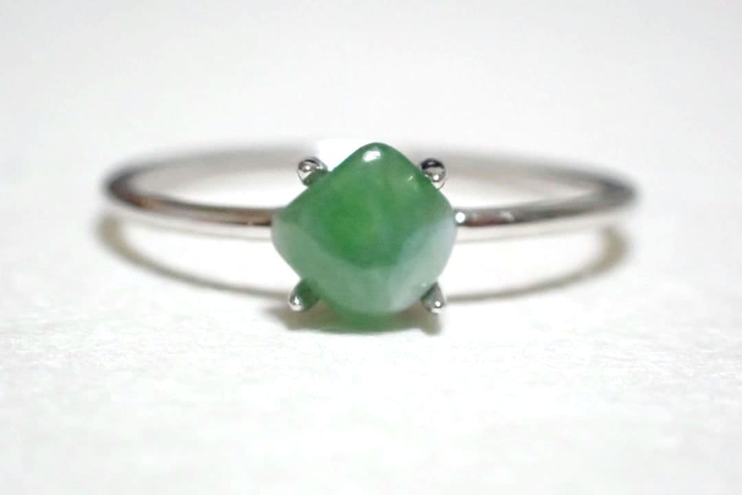 糸魚川翡翠　緑　姫川　リング　指輪　④　送料無料