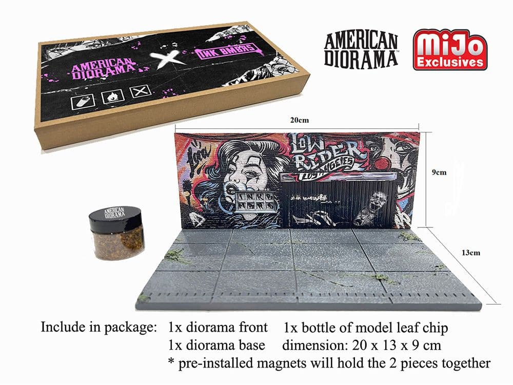 アメリカンジオラマ 1:64スケール LAストリートアート・ジオラマローライダー