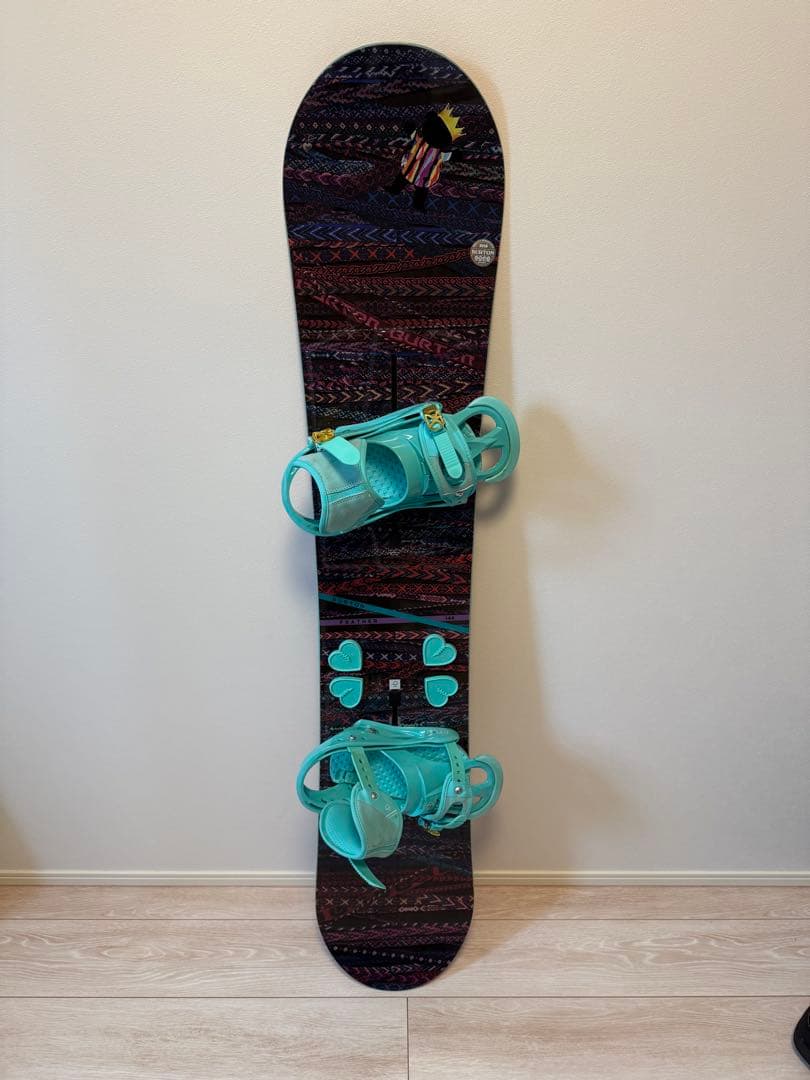 美品レディースBURTONスノーボード144cmバインディングブーツケースセット