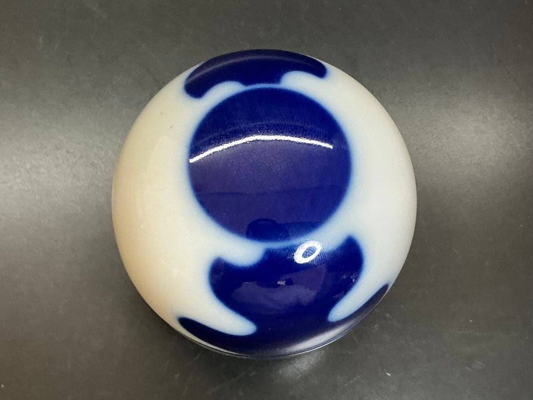 ビングオーグレンダール 白磁 コバルト 蓋物 ラウンドボックス