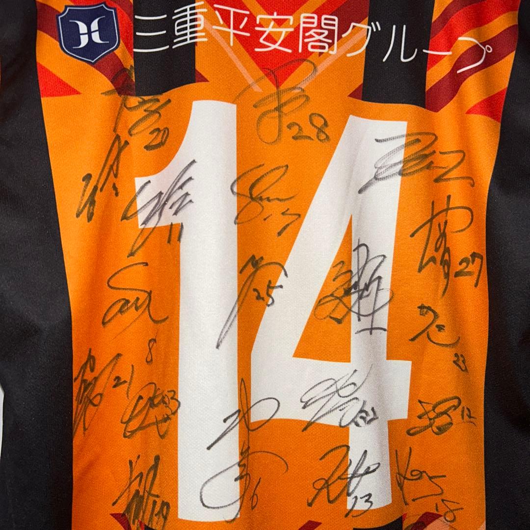 希少　ヴィアティン三重 JFLユニフォーム 選手サイン入り　サイズS