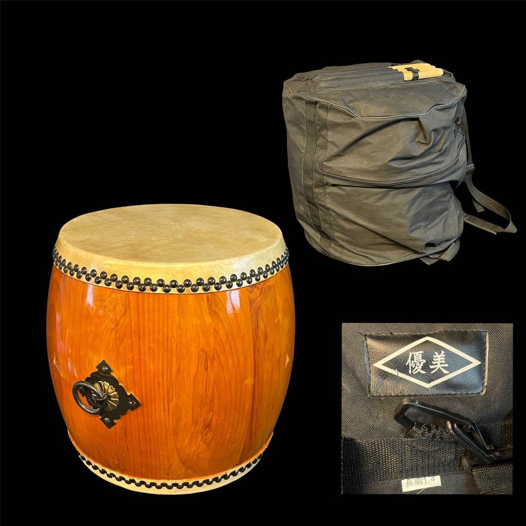 長胴太鼓　和太鼓　1.4尺　バチ4本・カバーセット