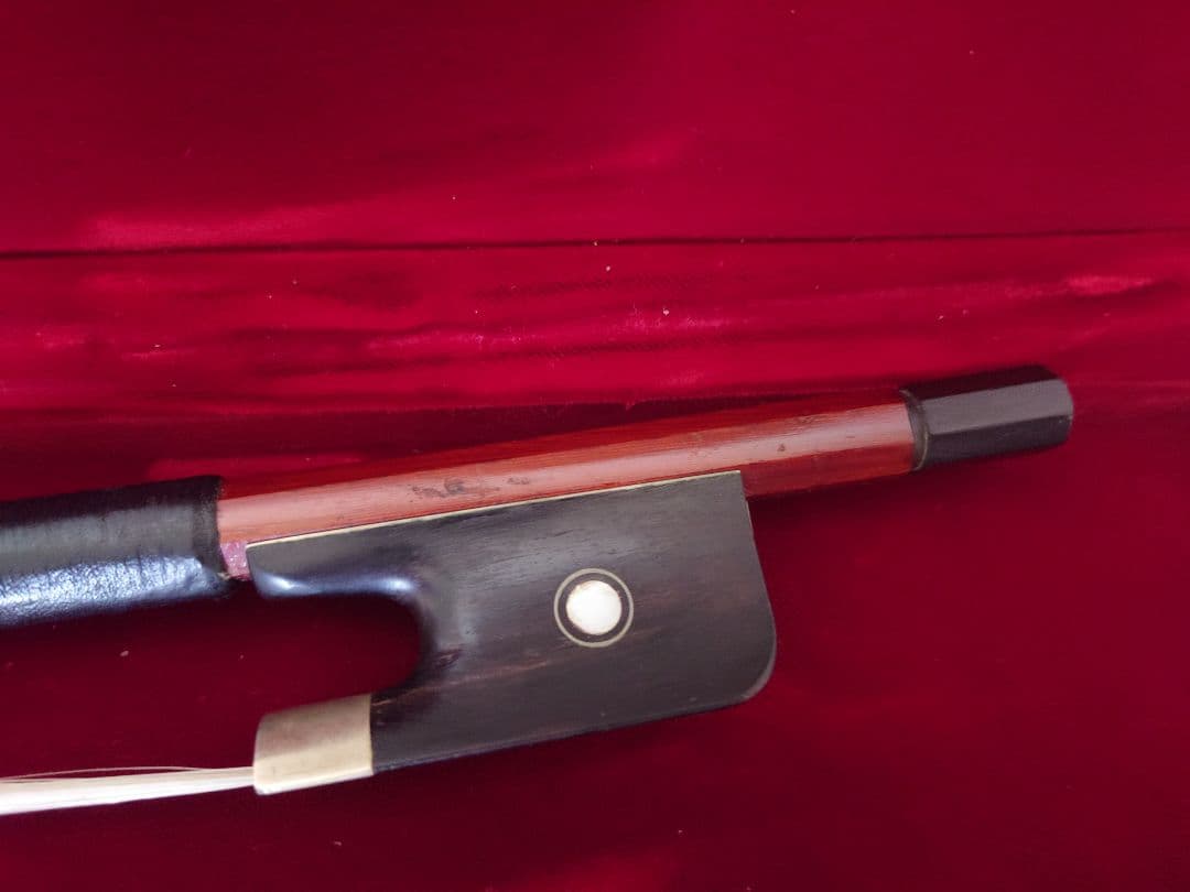 フレンチスタイル　ビンテージ　コントラバス弓　弓ケース付