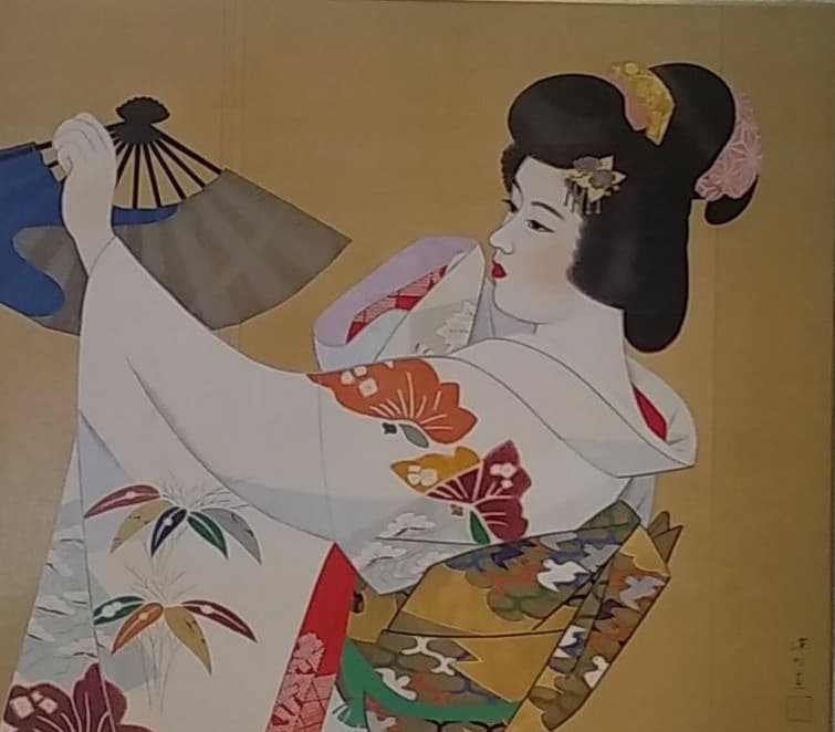 日本画 伊東深水、都鳥