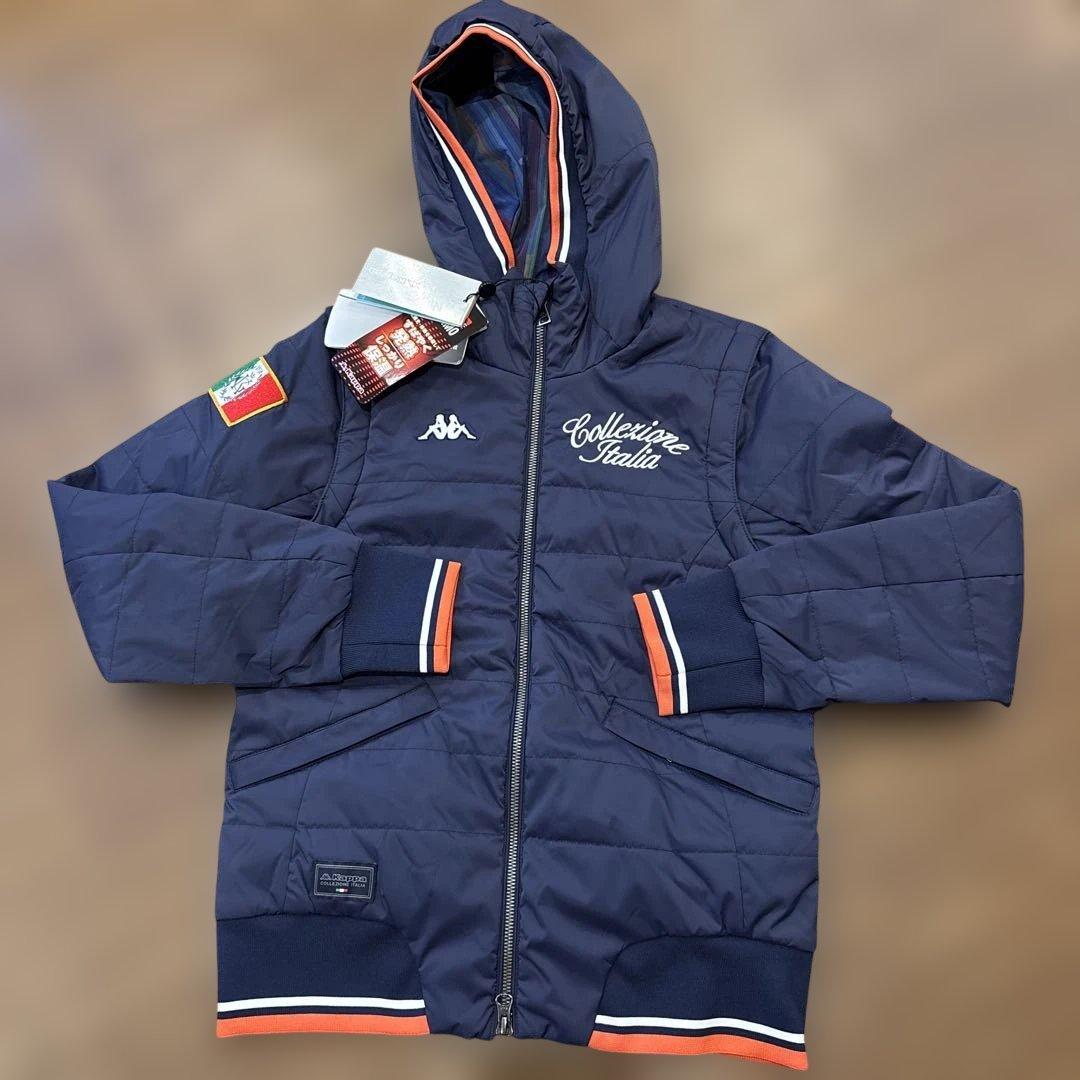 Kappa フード付き中綿ジャケット ネイビー　ベスト　2ウェイ