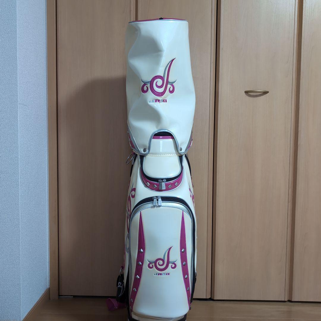 ホワイト/ピンク キャディバッグ