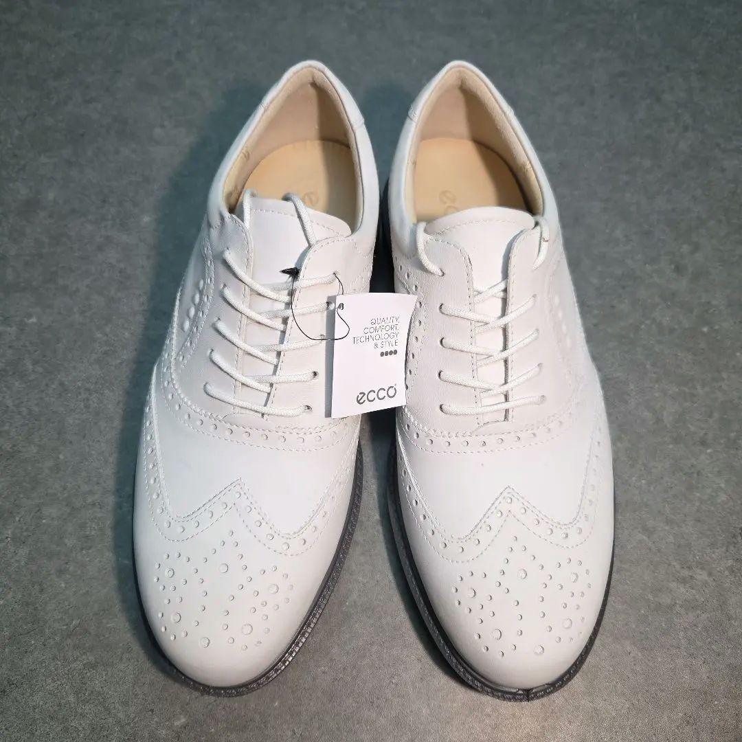 未使用！eccoエコー Tour Hybrid Wingtip ゴルフシューズ白