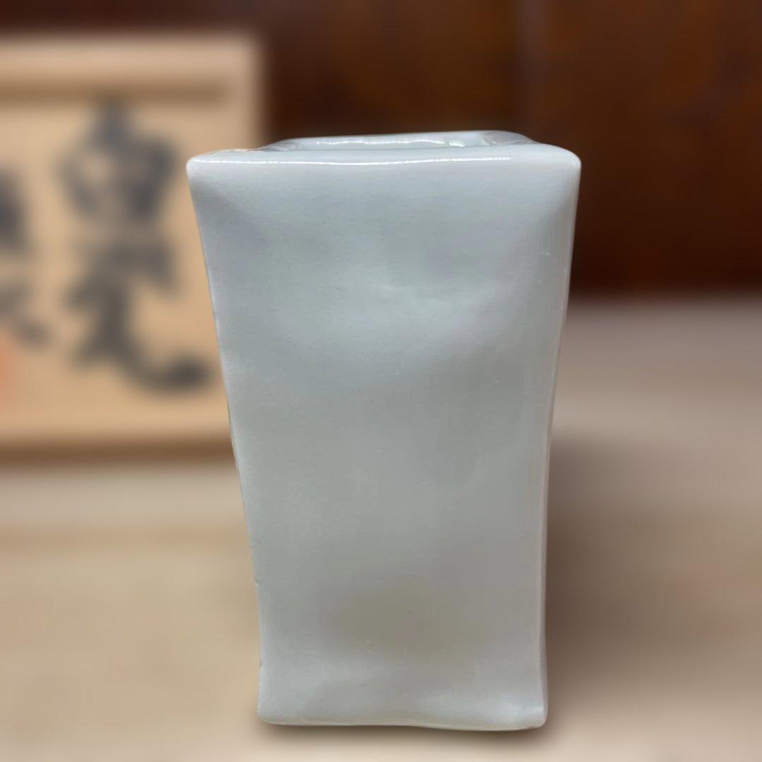 上田恒次　白瓷筆筒　共箱