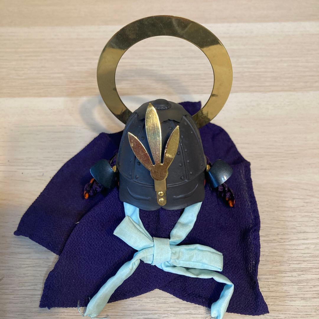 名工　甲冑師 加藤一冑 作　ミニチュア　兜　安部豊後守り　輪抜後立兜
