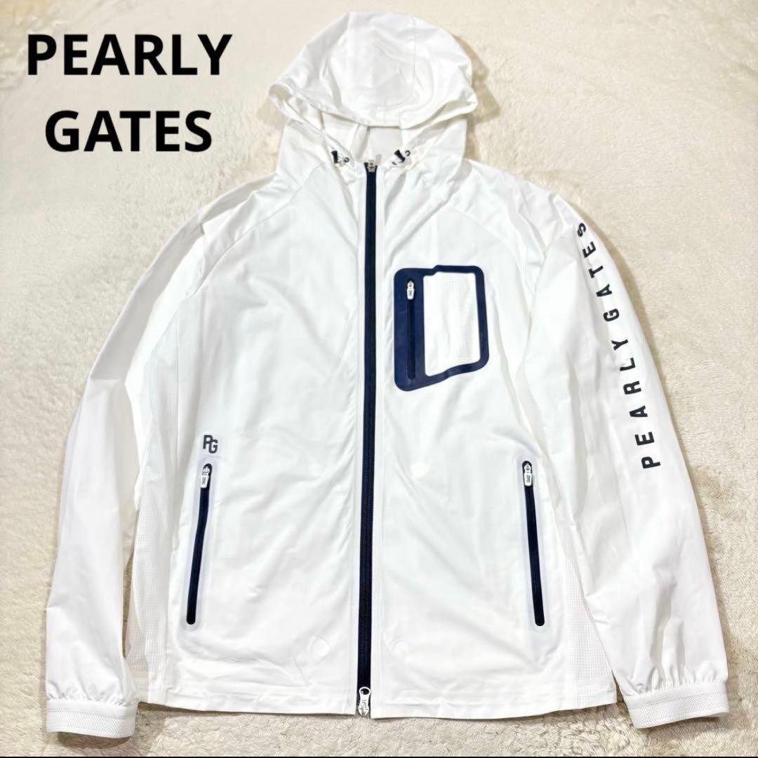 《美品》PEARLY GATES フード付 ジップ ナイロンジャケット ゴルフ