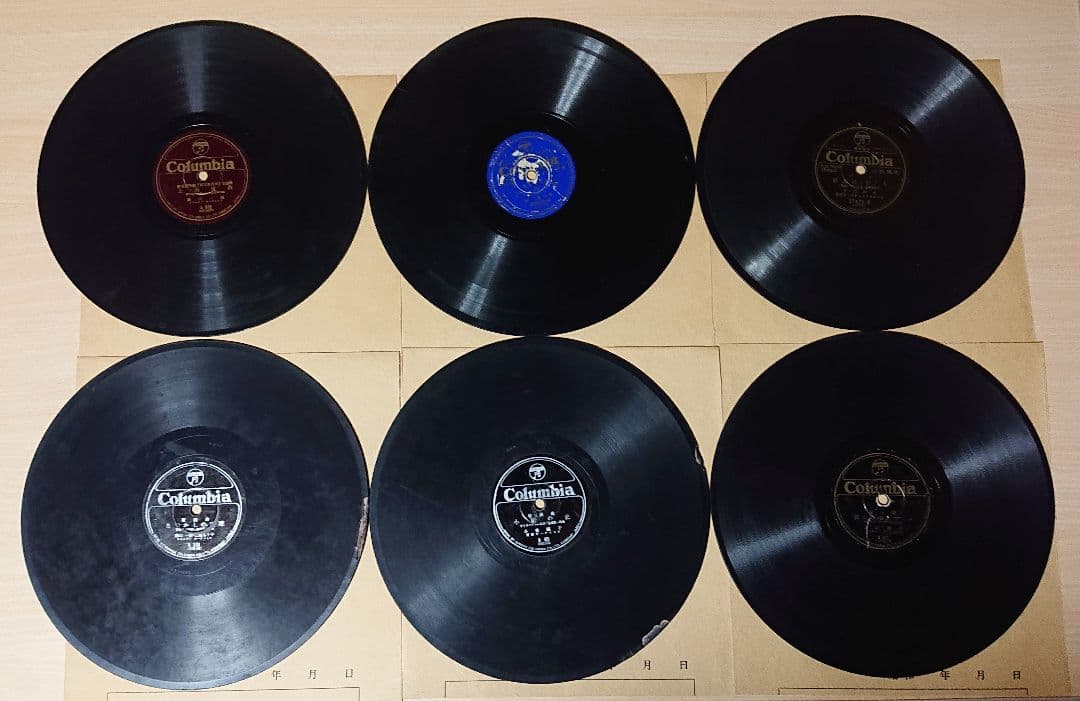 昭和レトロSPレコード28枚&SP盤レコードケース　サービス品3枚付き