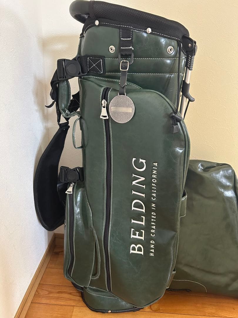 ベルディング BELDING グリーン キャディバッグ ゴルフバック