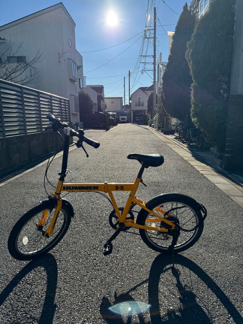 HUMMER 折りたたみ自転車 イエロー