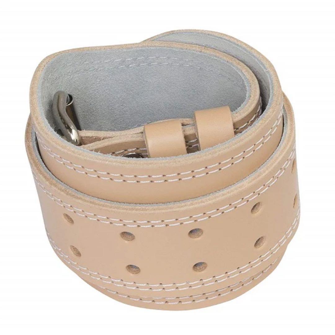 ゴールドジム EXレザーベルト レディース Sサイズ ナチュラルカラー