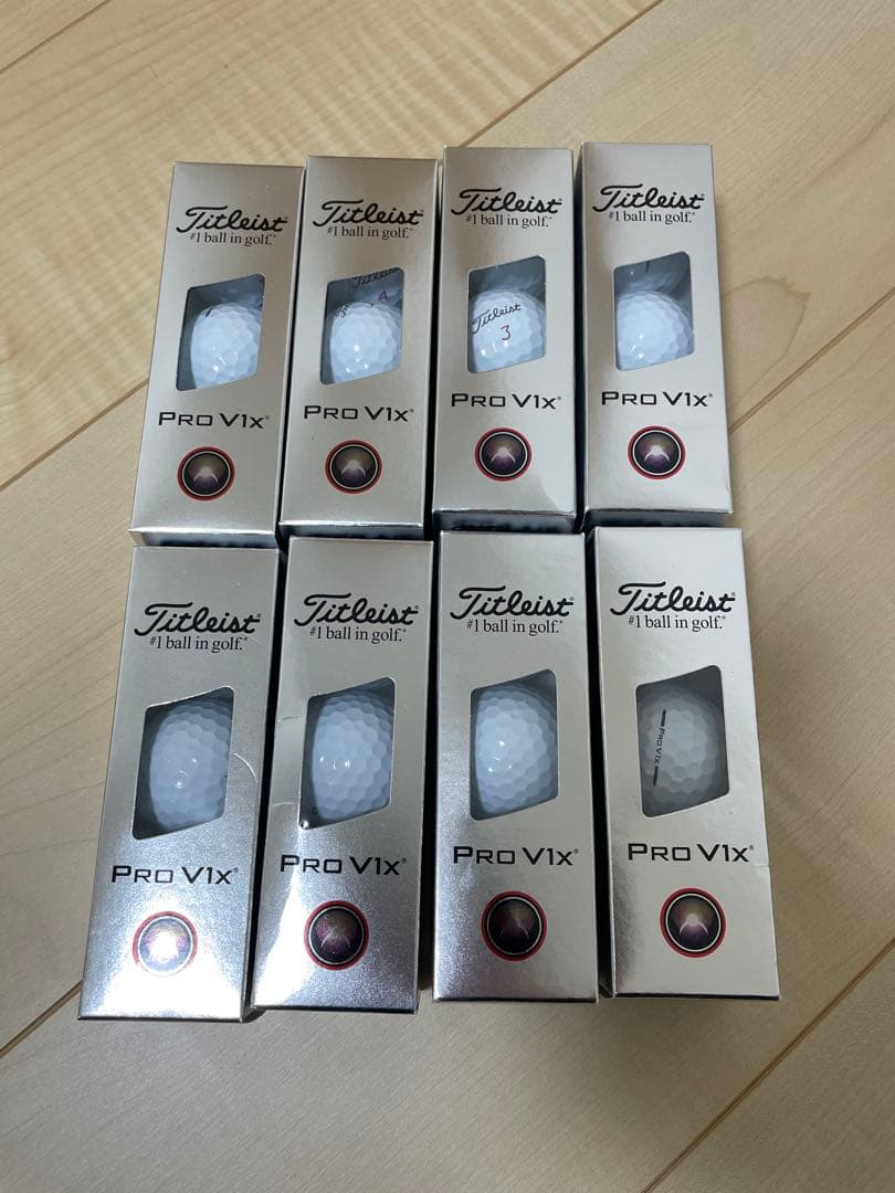 Titleist PRO V1x 8スリーブ(2ダース分) ホワイト　新品
