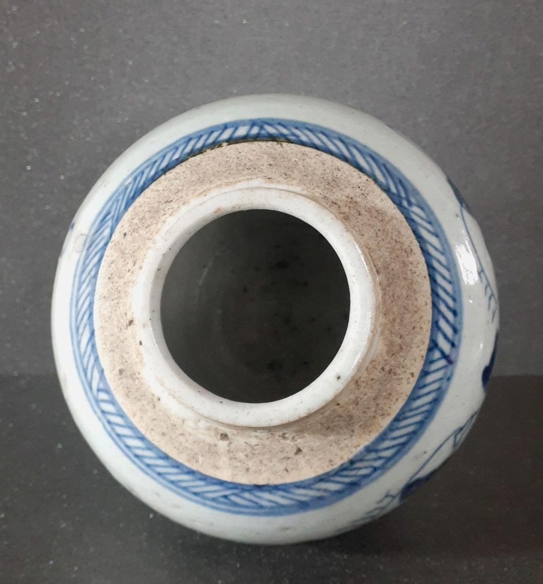 中国古美術　中国古陶磁器　古玩　清朝民窯　青花　山水図　茶壺　茶罐　茶道具