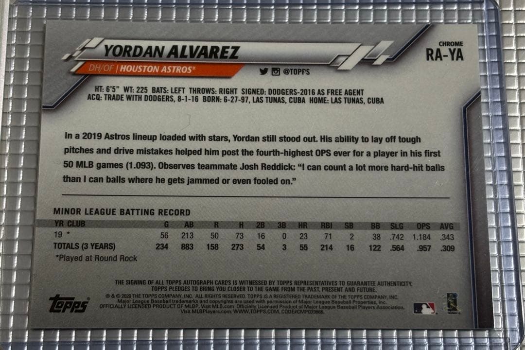 スポーツ選手 Yordan Alvarez RC Auto