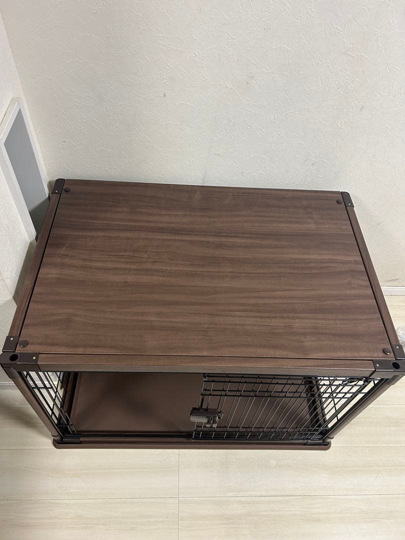 犬用ケージ ほぼ未使用　ダークブラウン