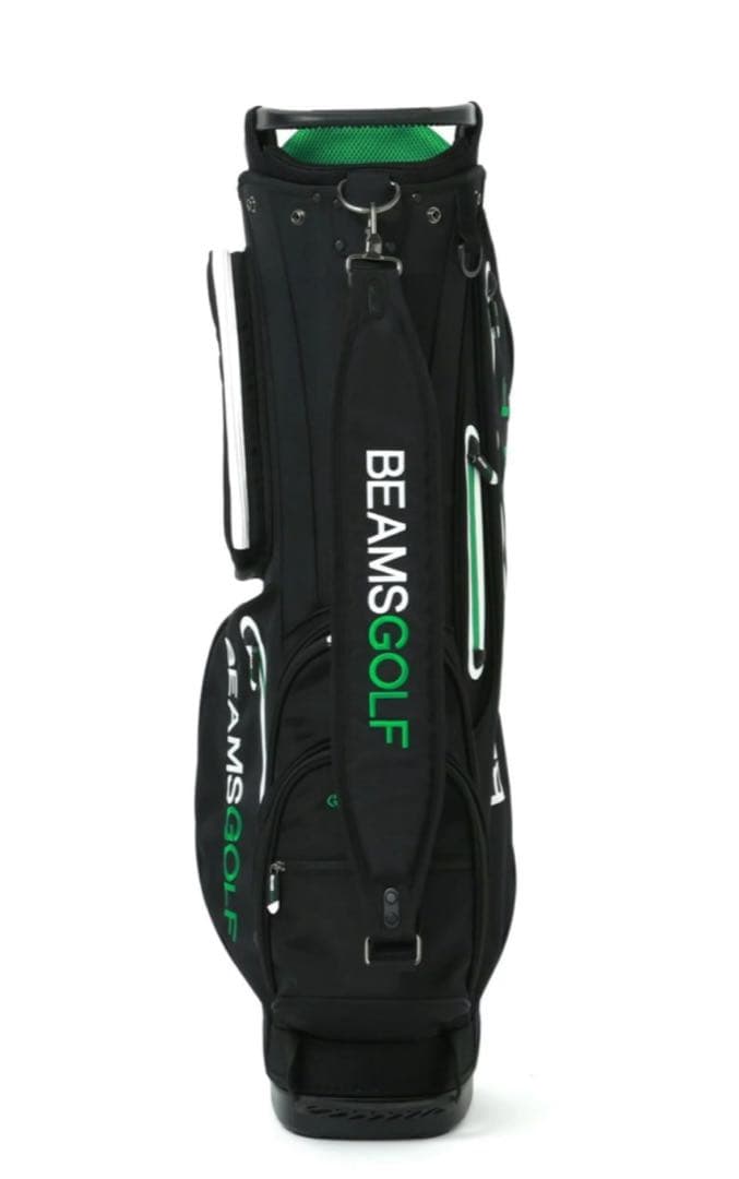 BEAMS GOLF キャディバッグ ブラック/グリーン