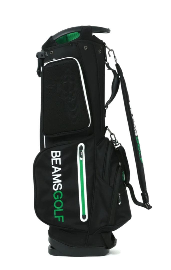 BEAMS GOLF キャディバッグ ブラック/グリーン