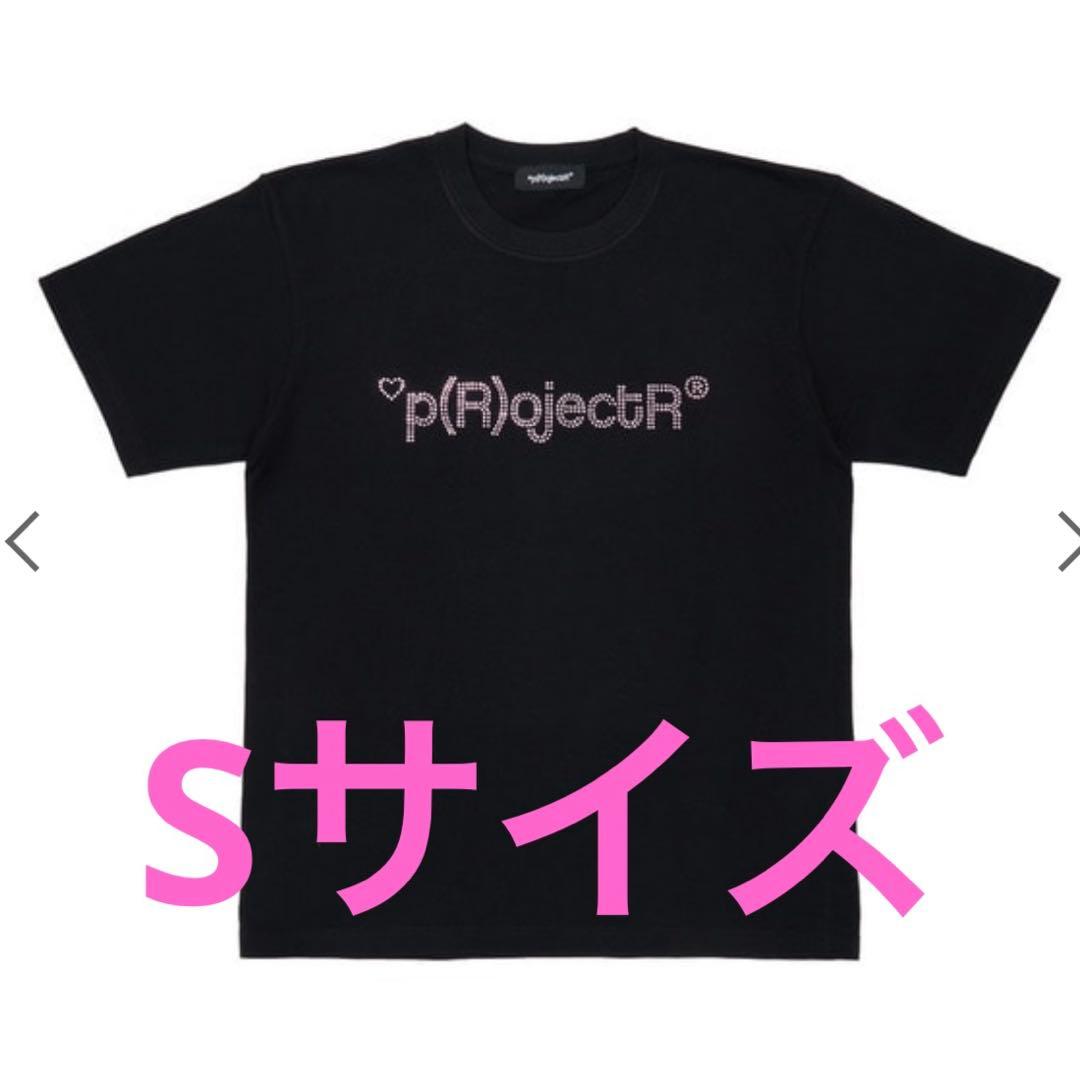 *p(R)ojectR® ラインストーンTシャツ 黒Sサイズ
