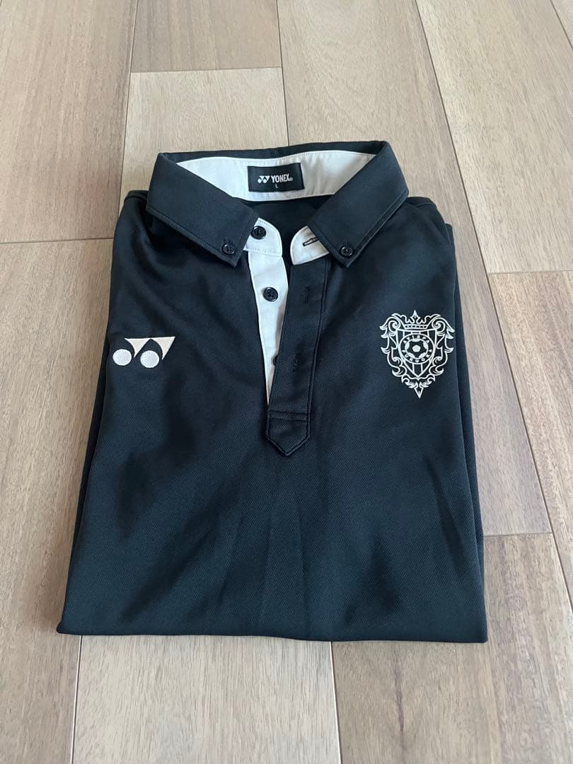 アビスパ福岡　選手移動着　YONEX ブラック ポロシャツ Lサイズ